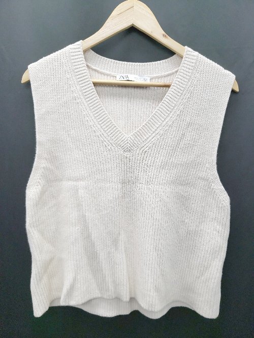 * ZARA Zara вязаный лучший размер EUR L USA L MEX 30 свет оттенок бежевого женский P