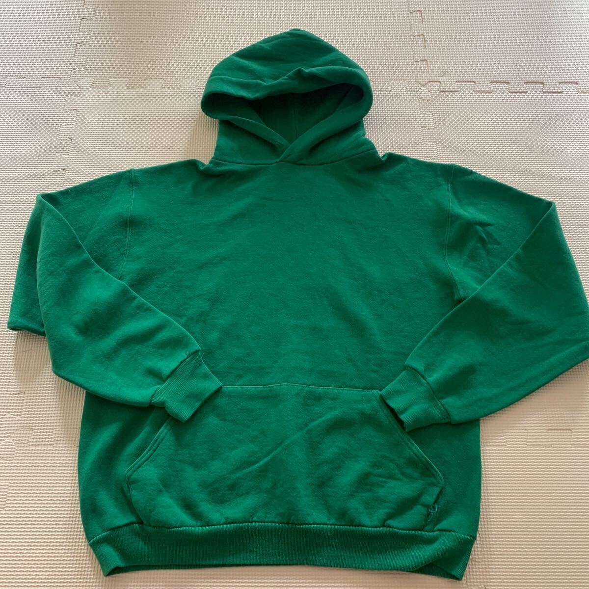 80s【Russell athletic】ラッセル アスレチック プルオーバー スウェット パーカー USA制 バックプリント アーチロゴ トリコプリントタグ