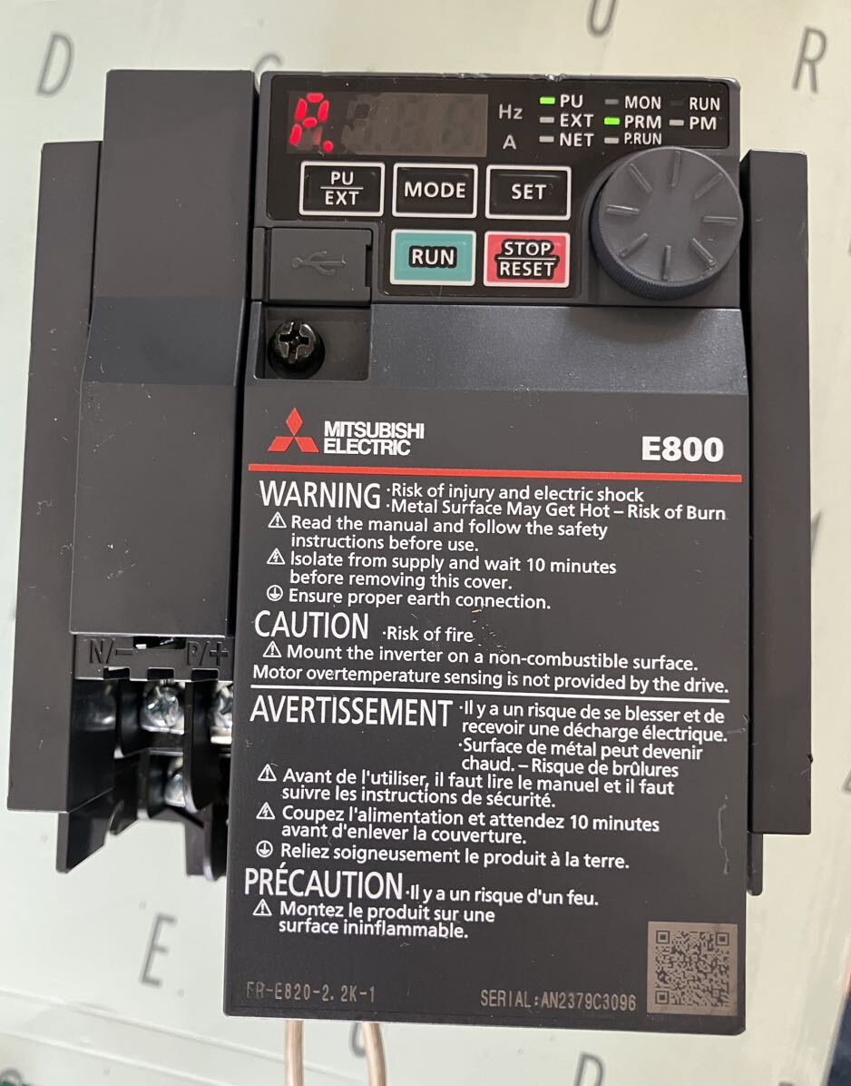 通電確認済 三菱電機 インバーター FR-E820- 2.2K-1 (2024年製 通電確認済 三菱電機 インバーター FR-E820- 2.2K-1 (2024年製