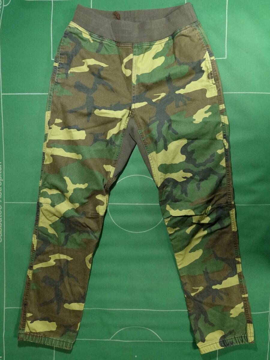 ▲ノースフェイス ストレッチコットン素材 リブパンツ コットンオックス クライミングパンツ ウッドランドカモ迷彩 M 美品!!!▲