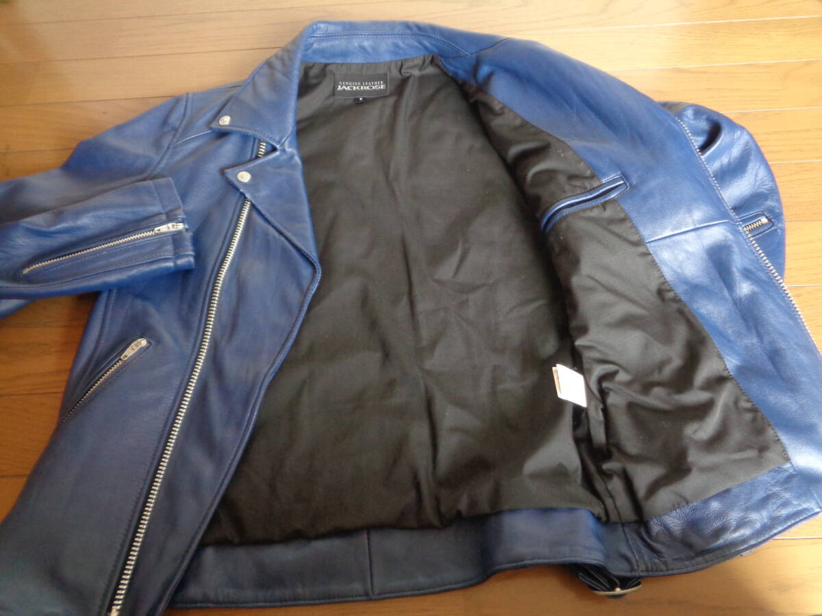 美品 JACKROSE ジャックローズ シープスキン ブルー レザー 美品 JACKROSE ジャックローズ シープスキン ブルー レザー