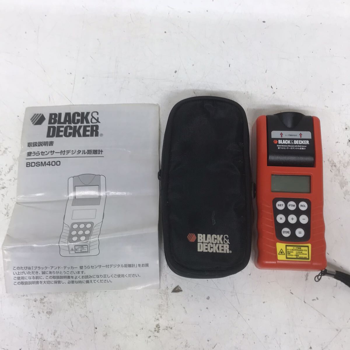 ♪ BLACK＆DECKER ブラック＆デッカー 壁うらセンサー付デジタル距離計 BDSM400 動作確認済み