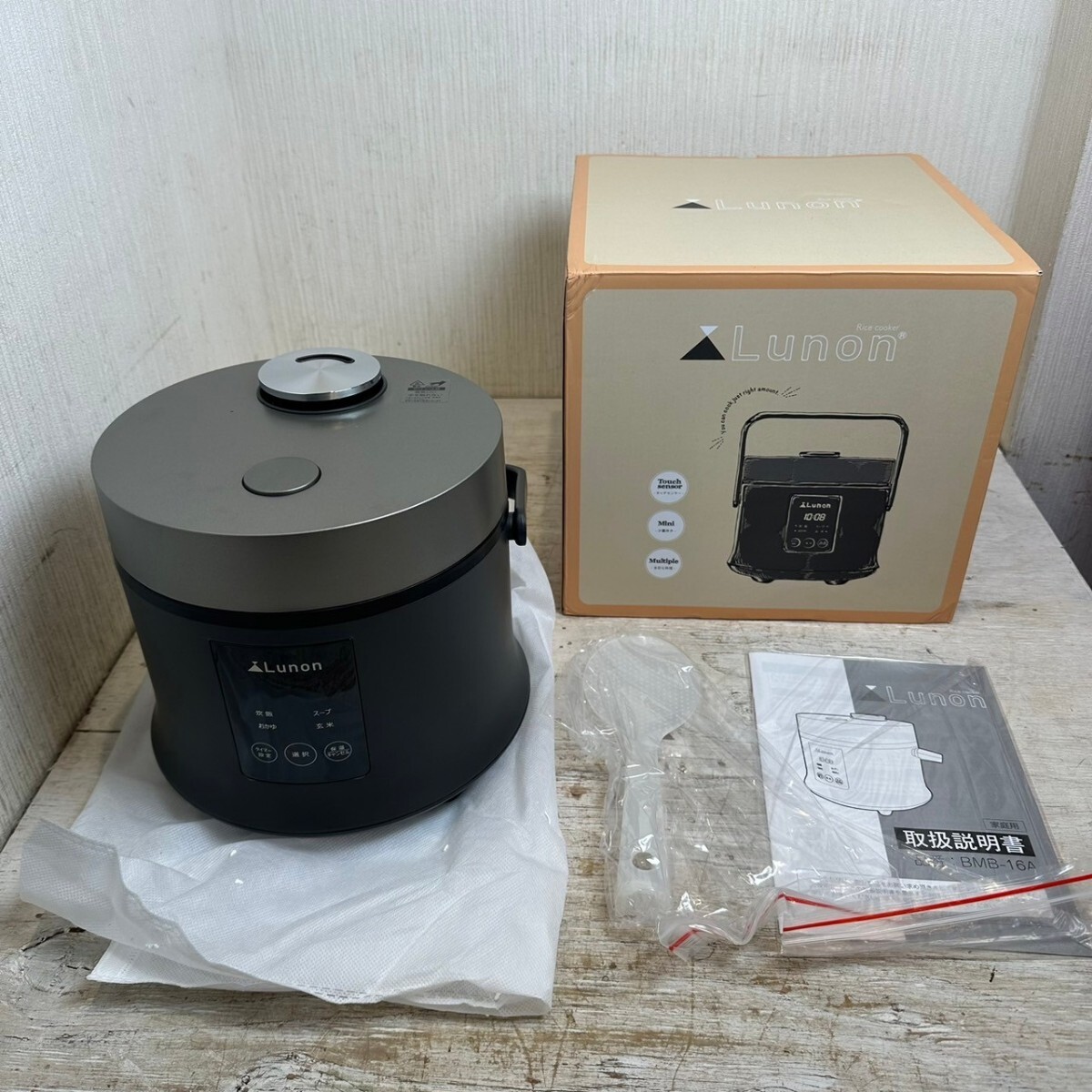 [ new goods ] unused goods Lunon BMB-16A rice cooker 3.SIS rice cooker timer function measure cup attaching kitchen consumer electronics ... white rice 