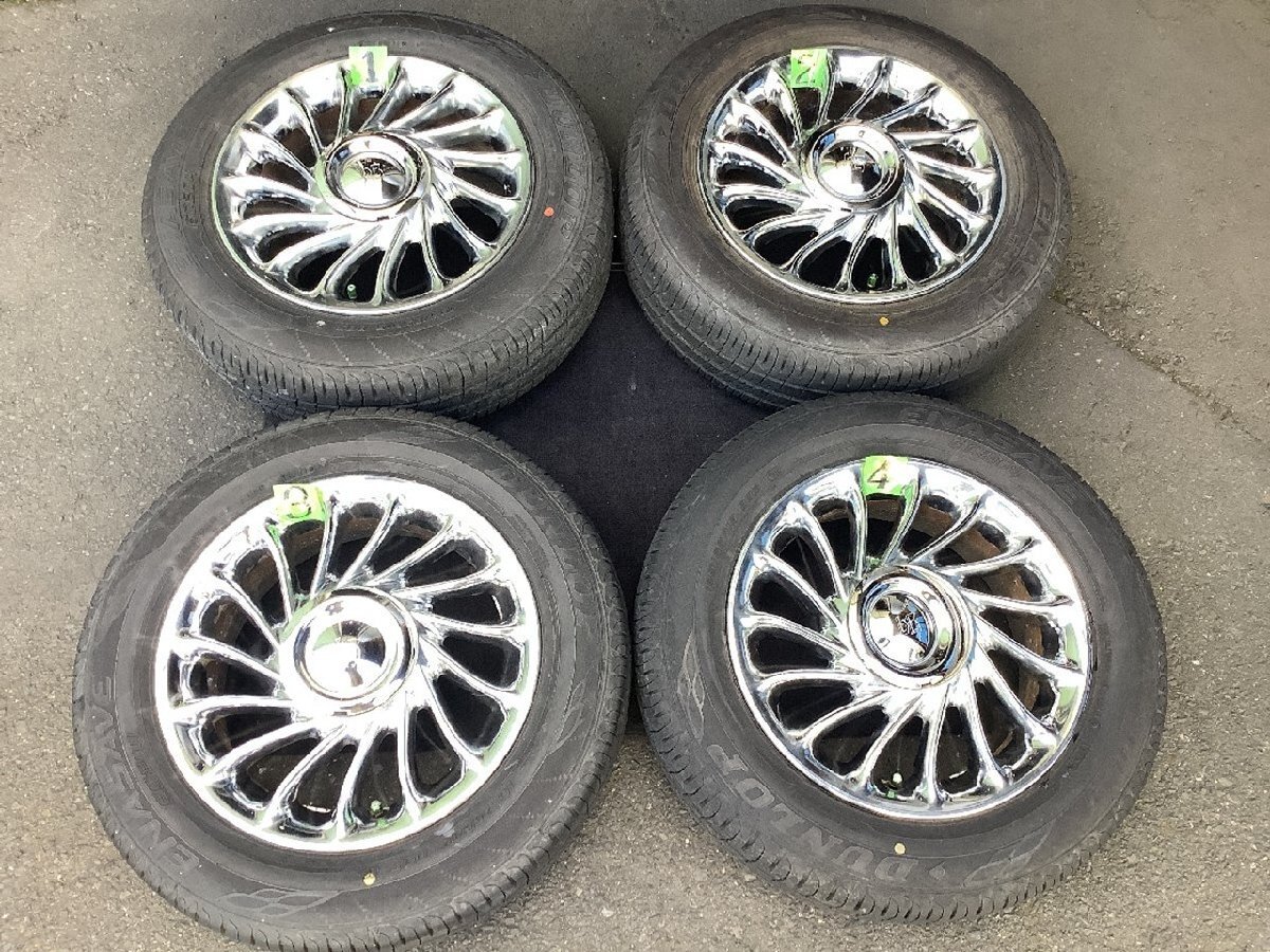 bB 煌 純正 15インチ メッキ タイヤホイール4本 185/65R15 ダンロップ 溝有 15×6J +39 PCD100 54mm 4H NCP30/31/35 キラメキ ビービー(ラジアルタイヤ)|売買されたオークション情報、yahooの商品情報を タイヤ・ホイールセット bB 煌 純正 15インチ メッキ タイヤホイール4本 185/65R15 ダンロップ 溝有 15×6J +39 PCD100 54mm 4H NCP30/31/35 キラメキ ビービー(ラジアルタイヤ)|売買されたオークション情報、yahooの商品情報を タイヤ・ホイールセット