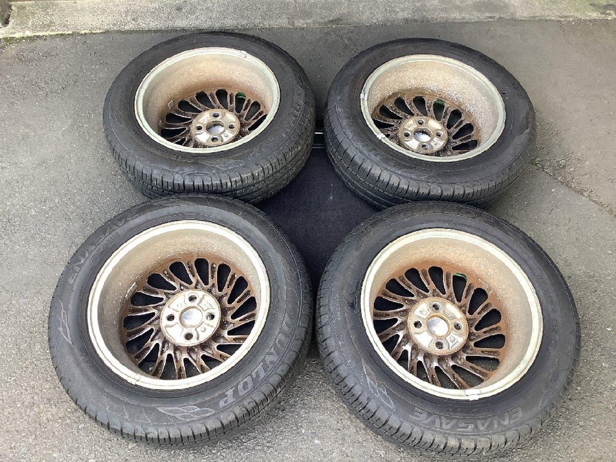 bB 煌 純正 15インチ メッキ タイヤホイール4本 185/65R15 ダンロップ 溝有 15×6J +39 PCD100 54mm 4H NCP30/31/35 キラメキ ビービー(ラジアルタイヤ)|売買されたオークション情報、yahooの商品情報を タイヤ・ホイールセット bB 煌 純正 15インチ メッキ タイヤホイール4本 185/65R15 ダンロップ 溝有 15×6J +39 PCD100 54mm 4H NCP30/31/35 キラメキ ビービー(ラジアルタイヤ)|売買されたオークション情報、yahooの商品情報を タイヤ・ホイールセット