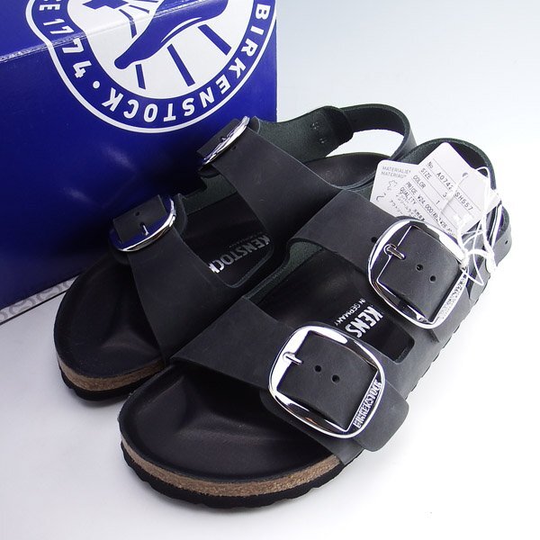 未使用品 BIRKENSTOCK Milano Big Buckle 37 24cm ナロー幅 ビルケンシュトック ミラノ ビッグバックル