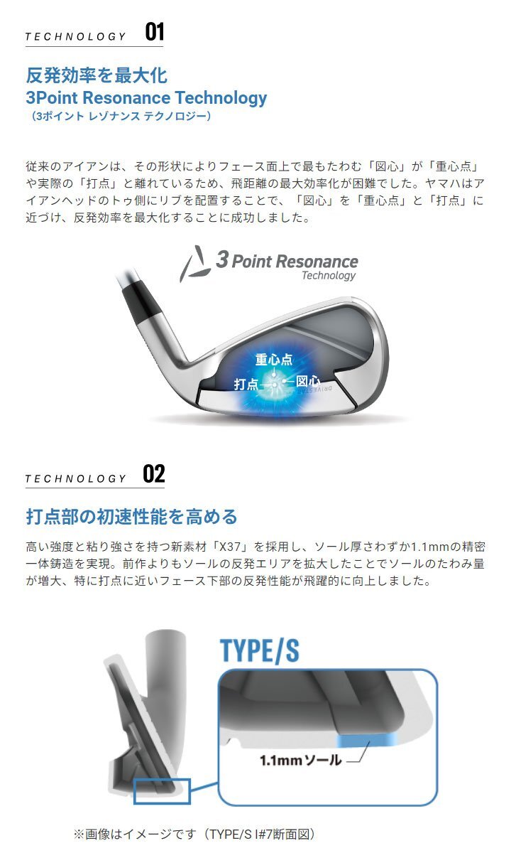 新品★ヤマハ★インプレス ドライブスター タイプS アイアン★INPRES DRIVESTAR★2025★#7~P 4本★S★NSプロ 850 GH neo_画像6