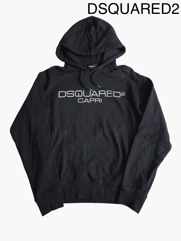 美品★20SS★DSQUARED2★ディースクエアード★ロゴパーカー★ブラック★M★國內(nèi)正規(guī)品
