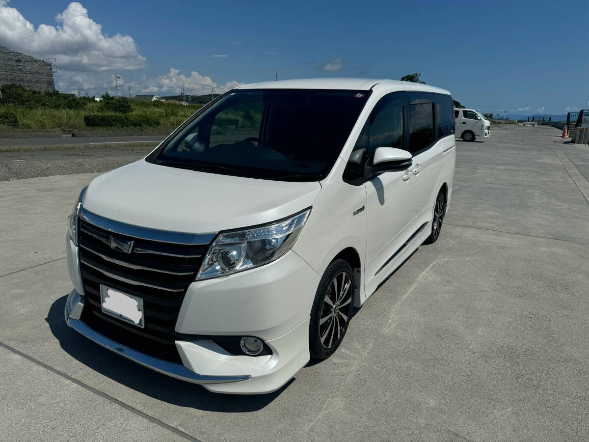 最終値下　車検R7/12 トヨタ　ノア　ハイブリッド　社外ナビ　社外17インチアルミ　モデリスタエアロ　TV Bカメラ ドラレコ