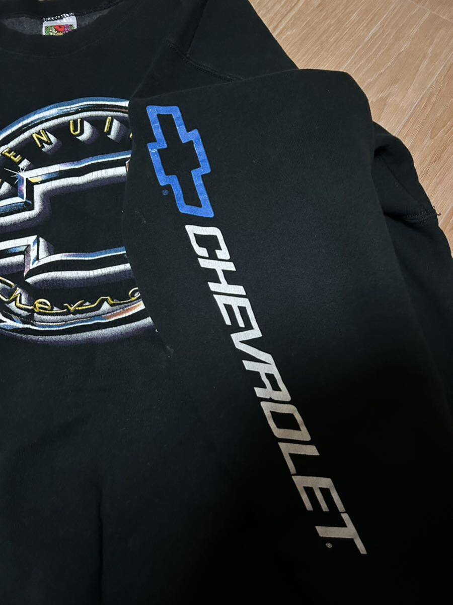 希少 90s Chevrolet シボレー ロゴ スウェット XL ブラック 希少 90s Chevrolet シボレー ロゴ スウェット XL ブラック