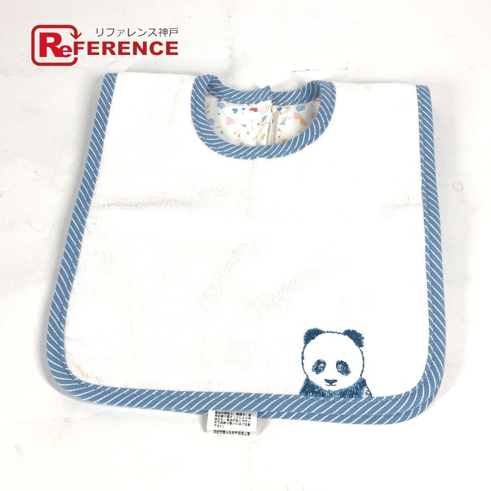  as good as new HERMES Hermes Pas pa Span da baby's bib apron baby BABY baby apron bib bib miscellaneous goods white Kids [ used ]