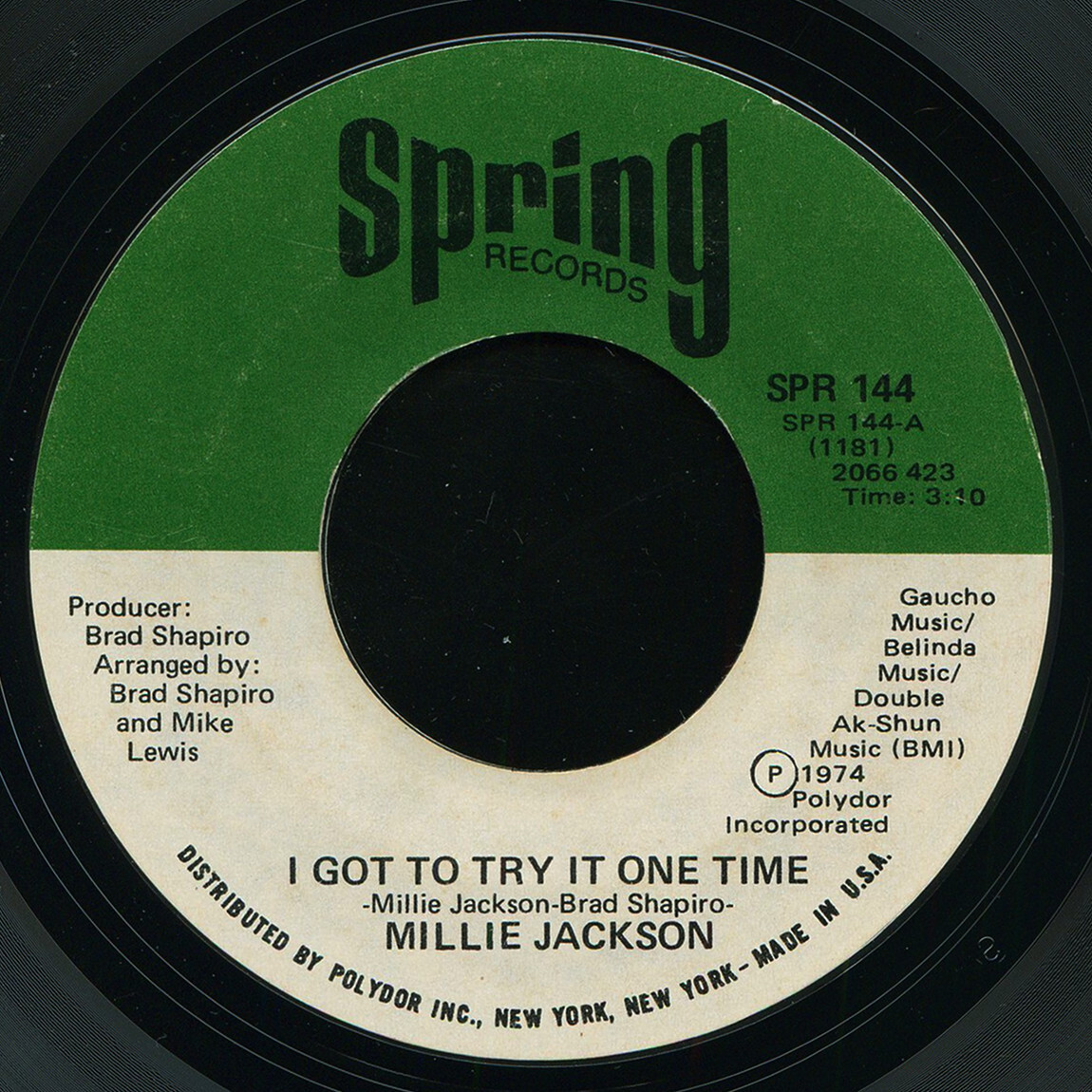 [SOUL 45] прослушивание MILLIE JACKSON / I Got To Try It One Time / SPRING