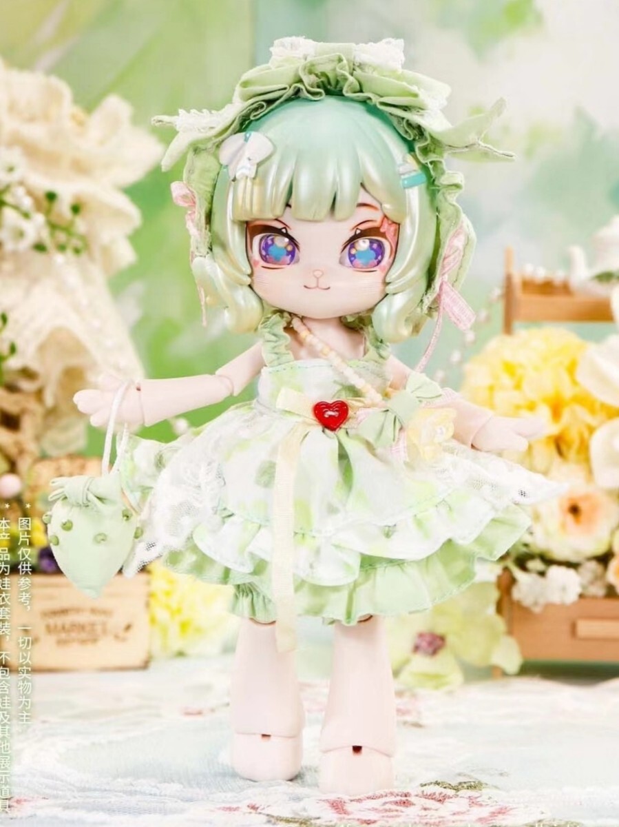 BONNIE bunny ボニーバニー　ワンピース　ドレス　グリーン　お洋服　1/12ドール　come4free オビツ11