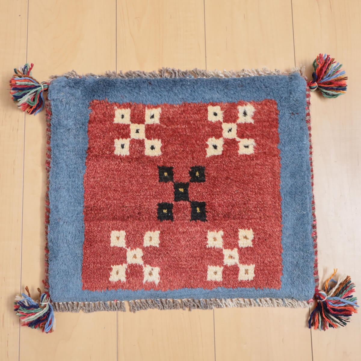 ギャッベ/ギャベ 36×42cm イラン産 手織り リビング ウール ギャッベ/ギャベ 36×42cm イラン産 手織り リビング ウール
