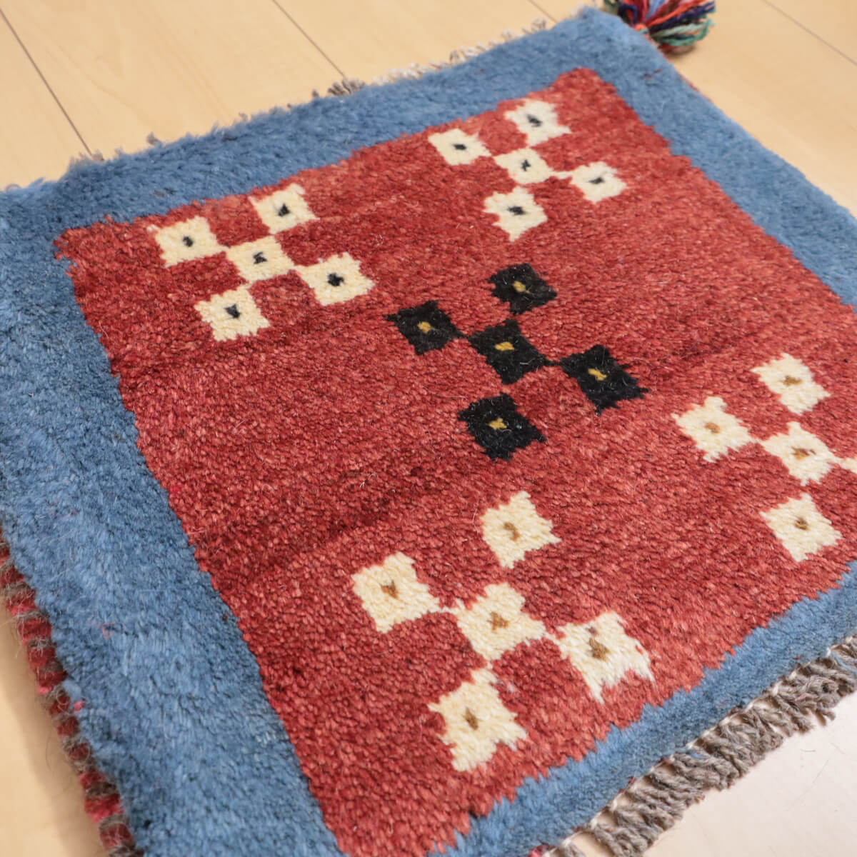 ギャッベ/ギャベ 36×42cm イラン産 手織り リビング ウール ギャッベ/ギャベ 36×42cm イラン産 手織り リビング ウール