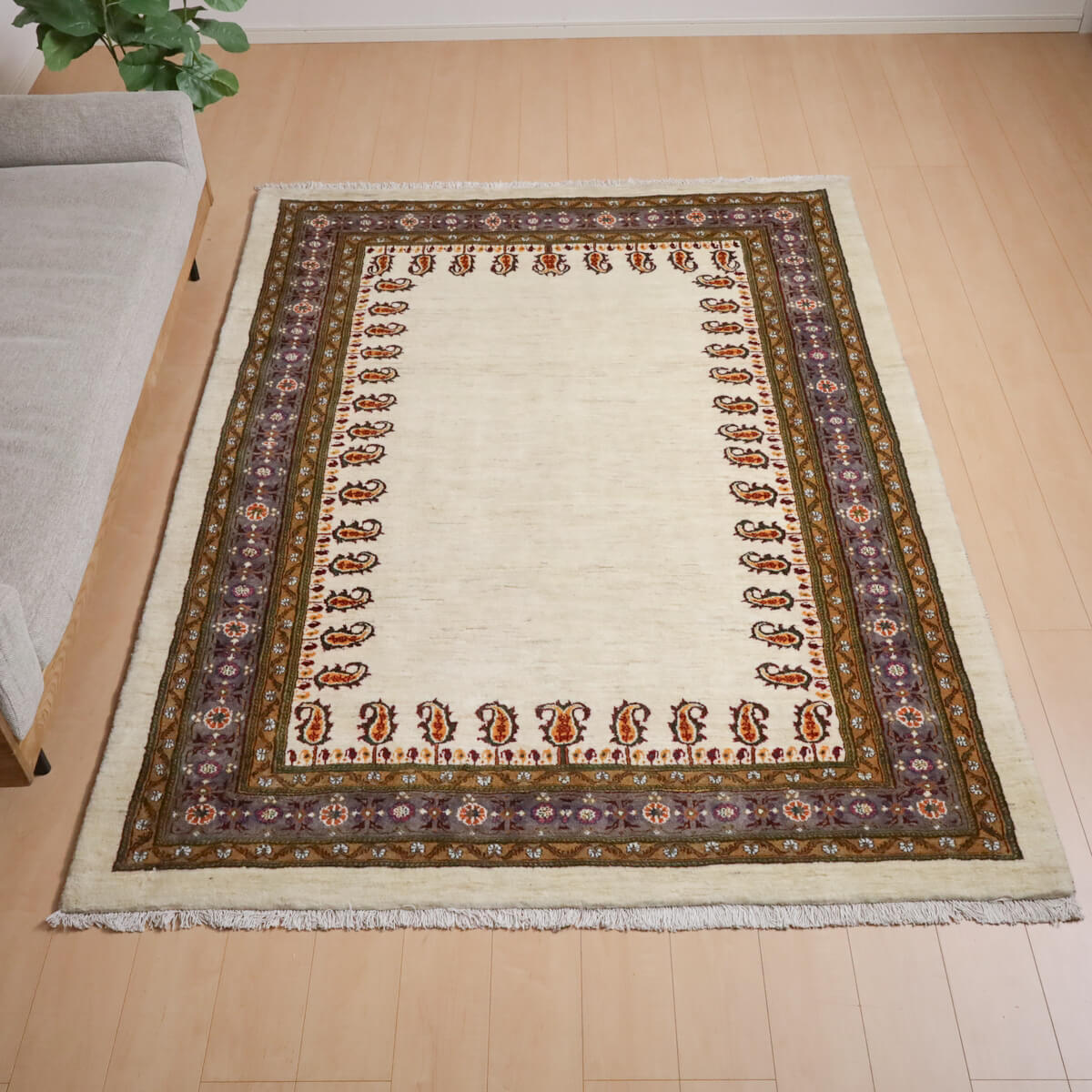 ギャッベ/ルリバフ 235×177cm イラン産 手織り リビング ウール ギャッベ/ルリバフ 235×177cm イラン産 手織り リビング ウール
