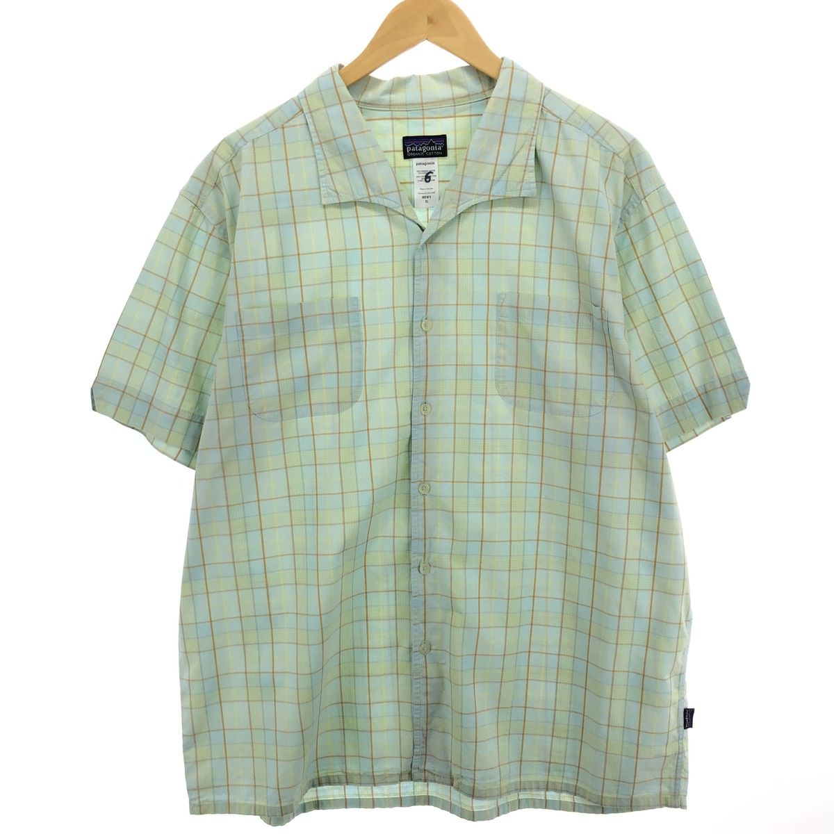 古着 00年代 パタゴニア Patagonia 53965S9 シャークカラー 半袖 コットン チェックシャツ メンズXL相当 /eaa486830