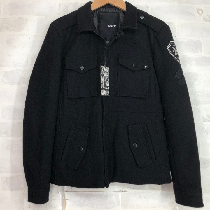 Hurley ハーレー タグ付き M-65 中綿入り ミリタリー ウールジャケット SIZE: S ブラック MH632024090506