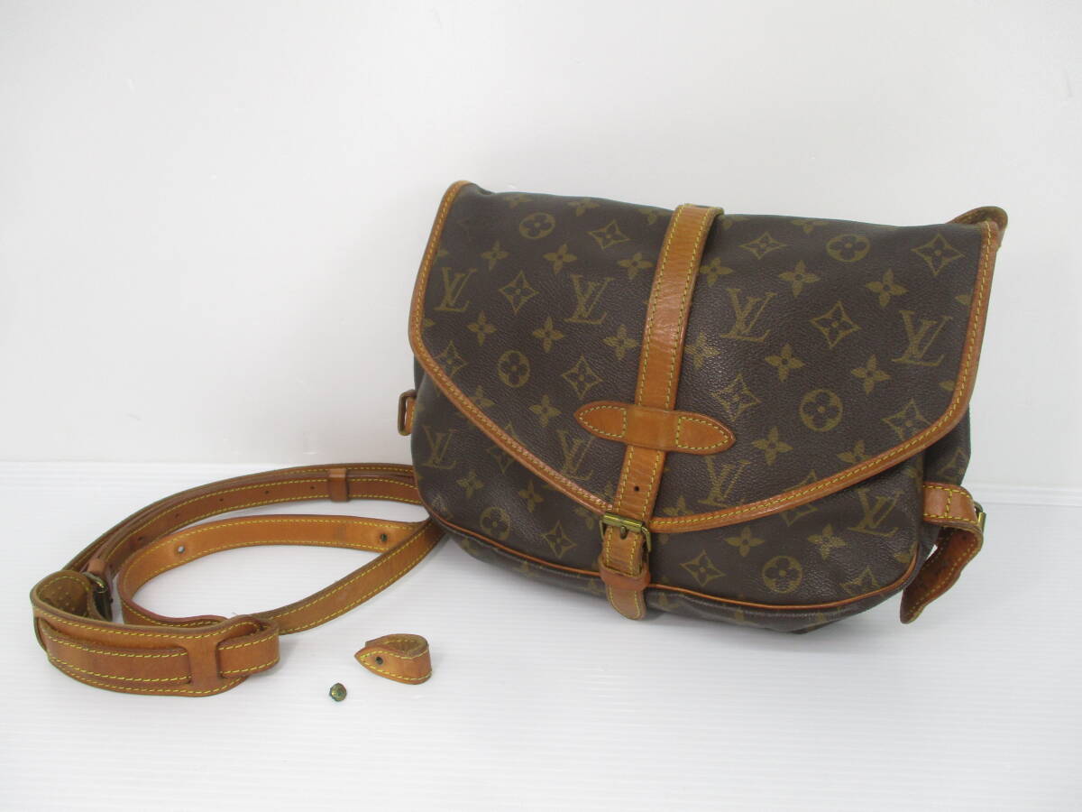 2409501-015 LOUIS VUITTON ルイヴィトン モノグラム M42256 ソミュール ショルダーバッグ 難有