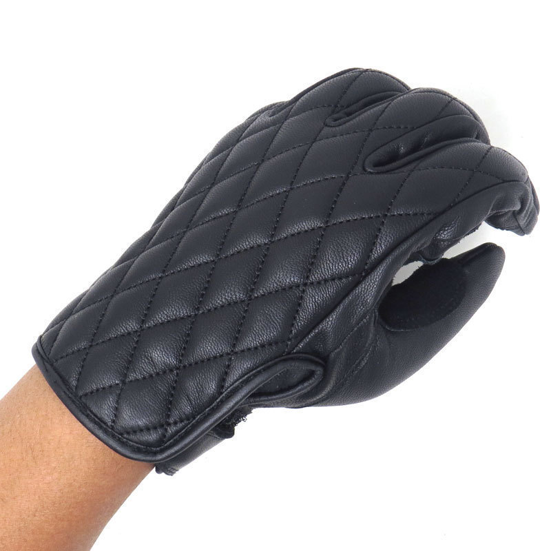 HEAVY HGGP-05S-BK size L( black ) diamond stitch mountain sheep leather plain glove smartphone Touch correspondence 