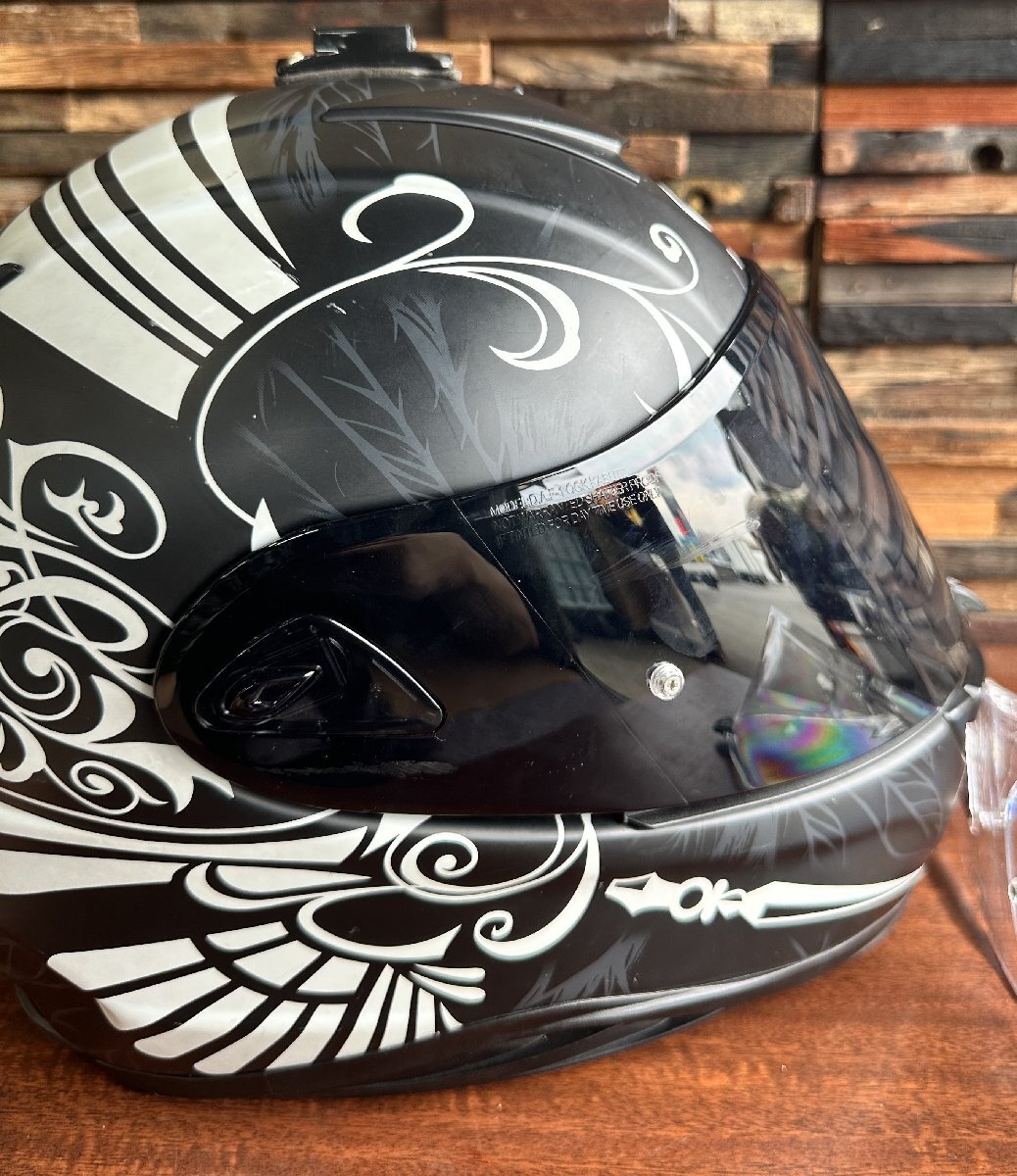 used OGK KABUTO AEROBLADE-5 LB フルフェイスヘルメット ミラーシールド ｘｓサイズ ブラック カブト バイク用品