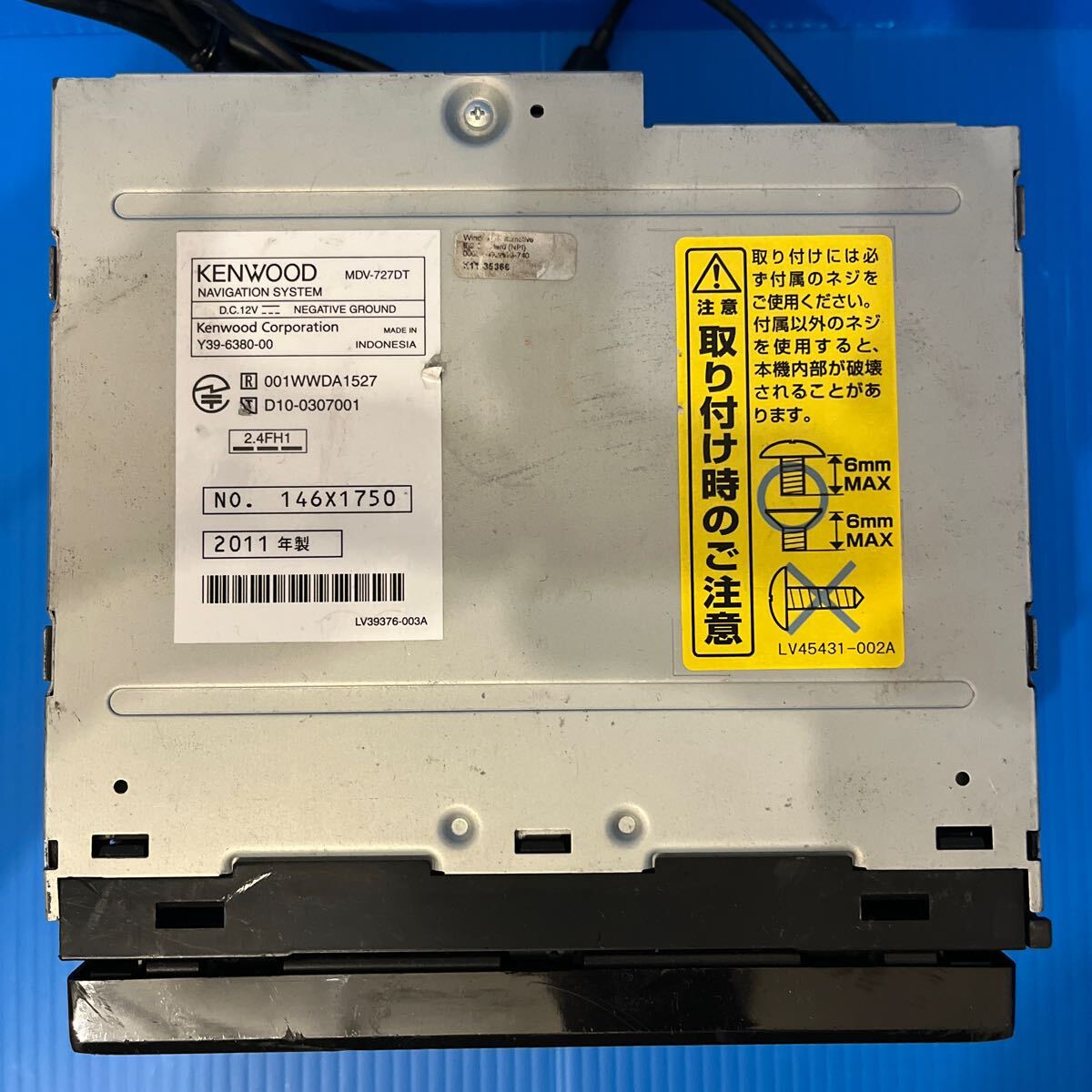 KENWOOD MDV-727DT フルセグ DVD USB SD CD BT 2010年