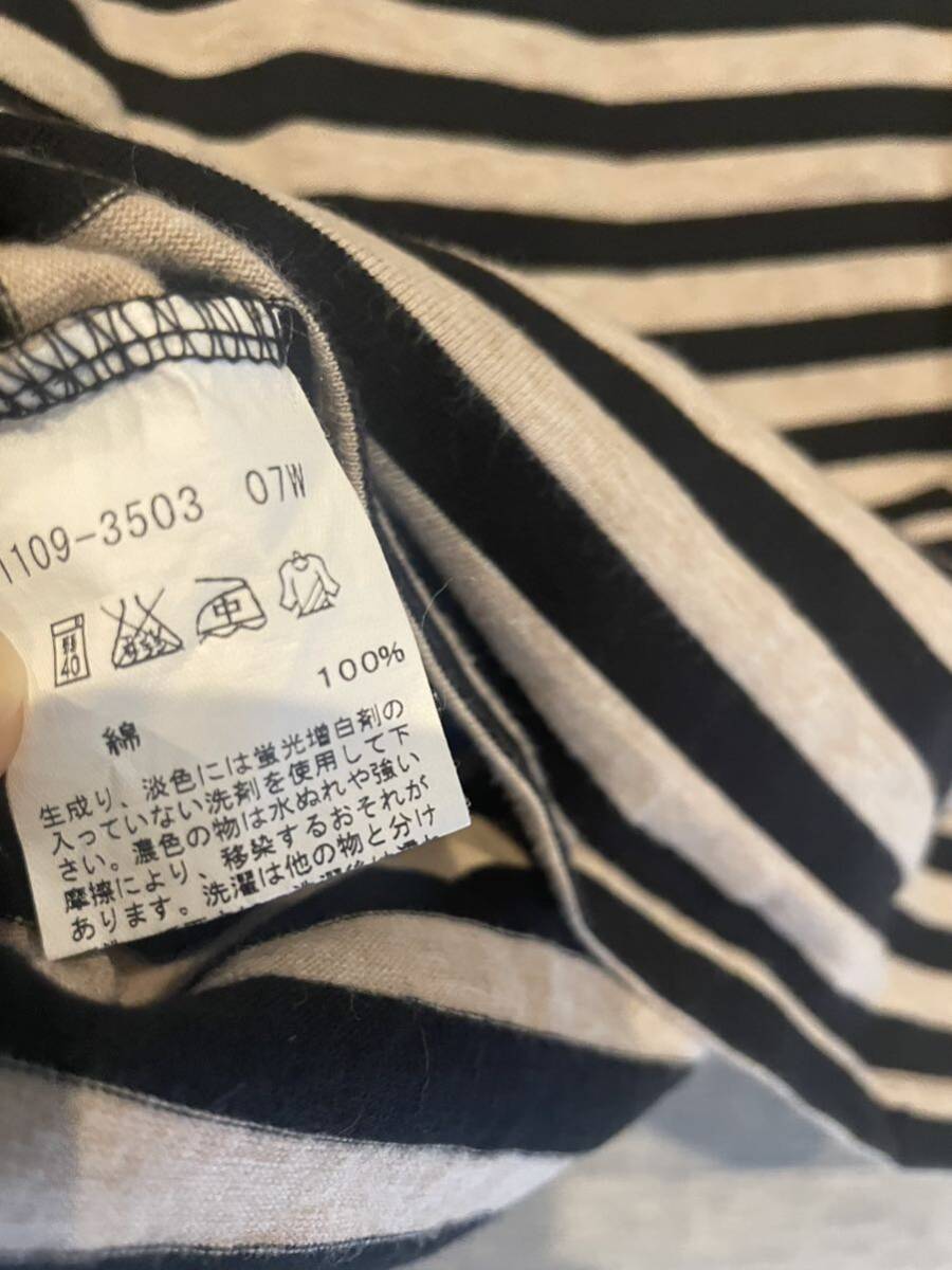 アニエスベーagnes b.半袖Tシャツカットソーボーダートップス黒ベージュ