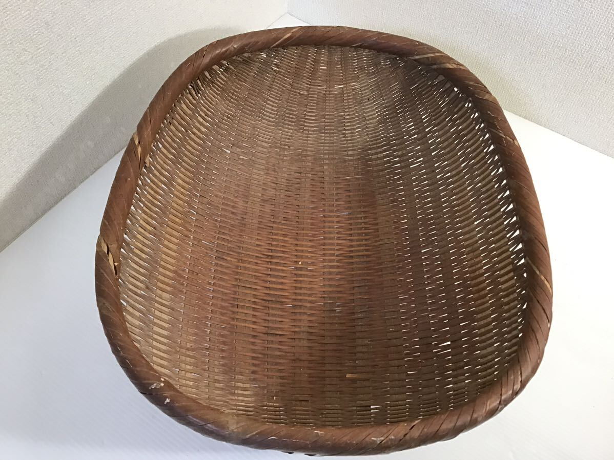 昭和レトロ 竹ザル 2個セット 農具 竹かご 古道具 野菜カゴ もみ 昭和レトロ 竹ザル 2個セット 農具 竹かご 古道具 野菜カゴ もみ