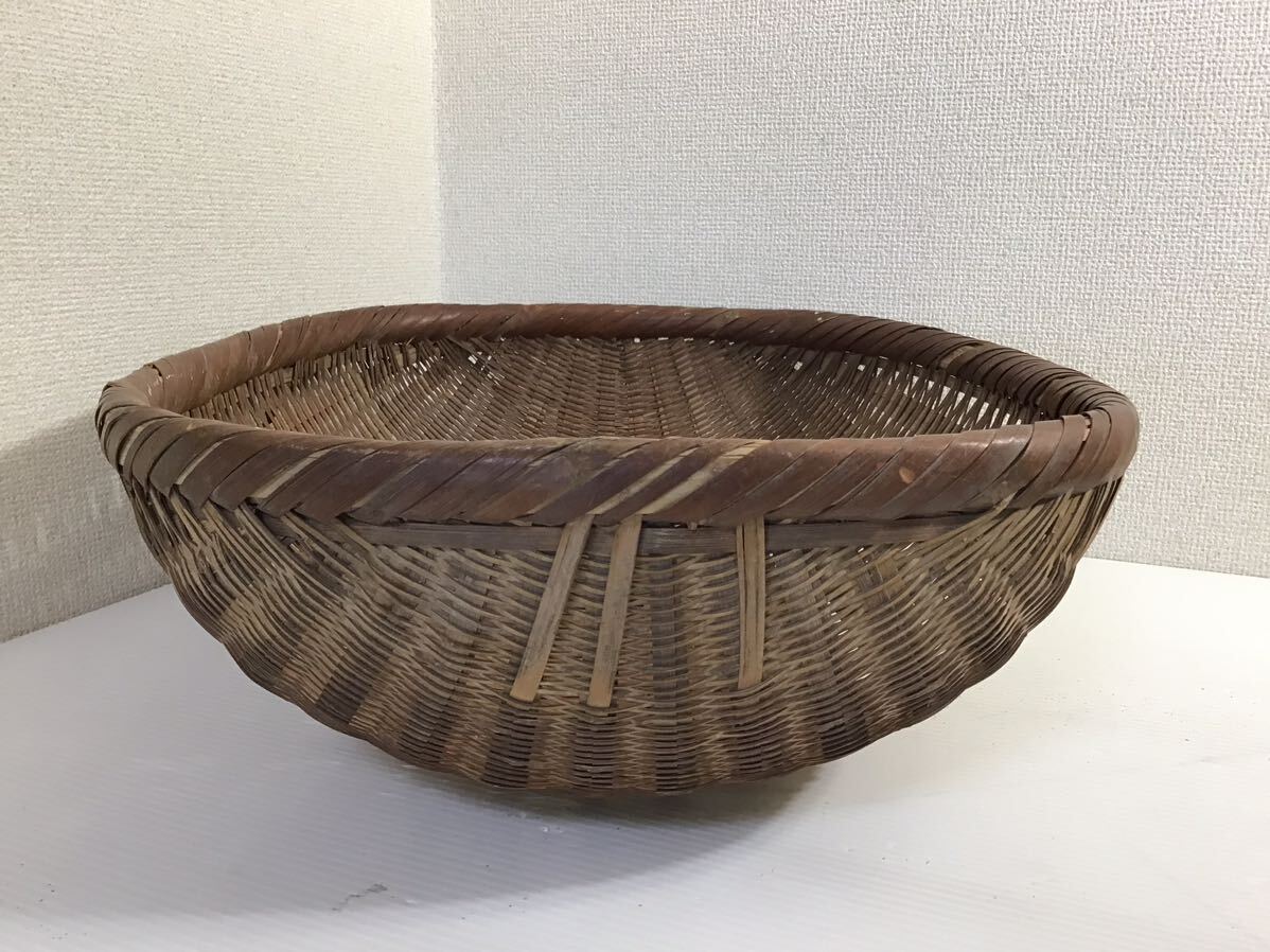 昭和レトロ 竹ザル 2個セット 農具 竹かご 古道具 野菜カゴ もみ 昭和レトロ 竹ザル 2個セット 農具 竹かご 古道具 野菜カゴ もみ