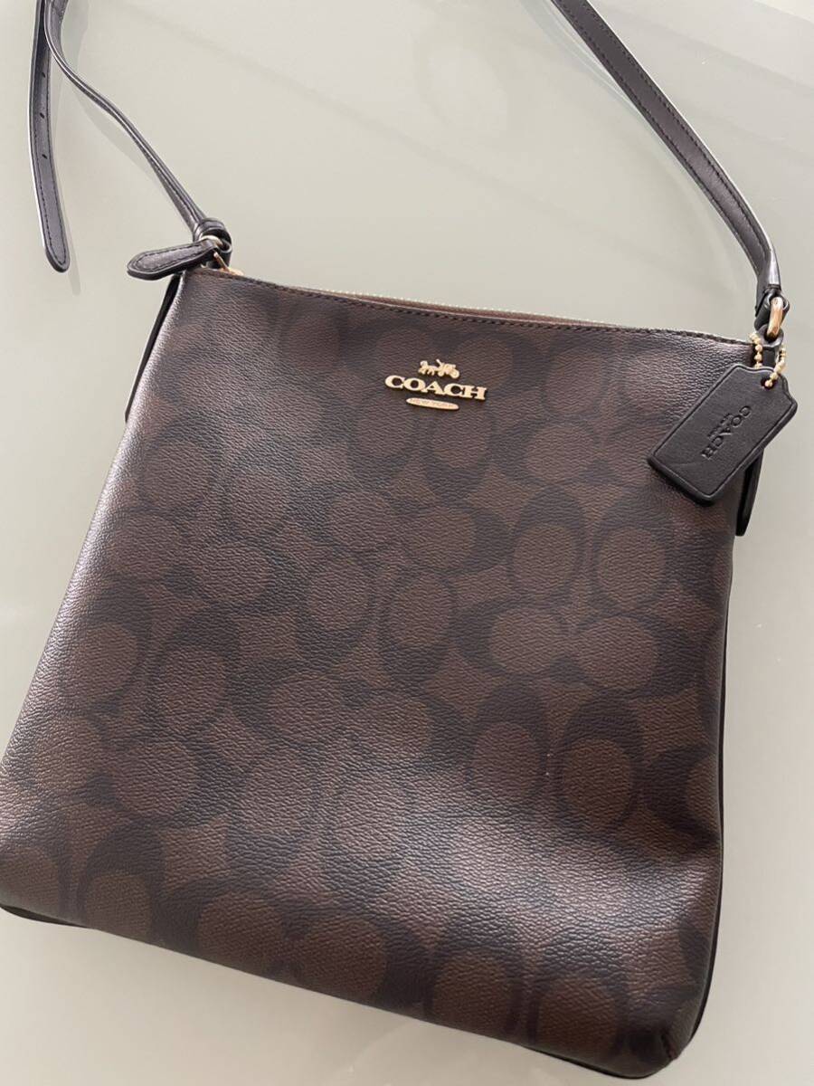 未使用品COACH コーチ シグネチャー ブラウン ポシェット 