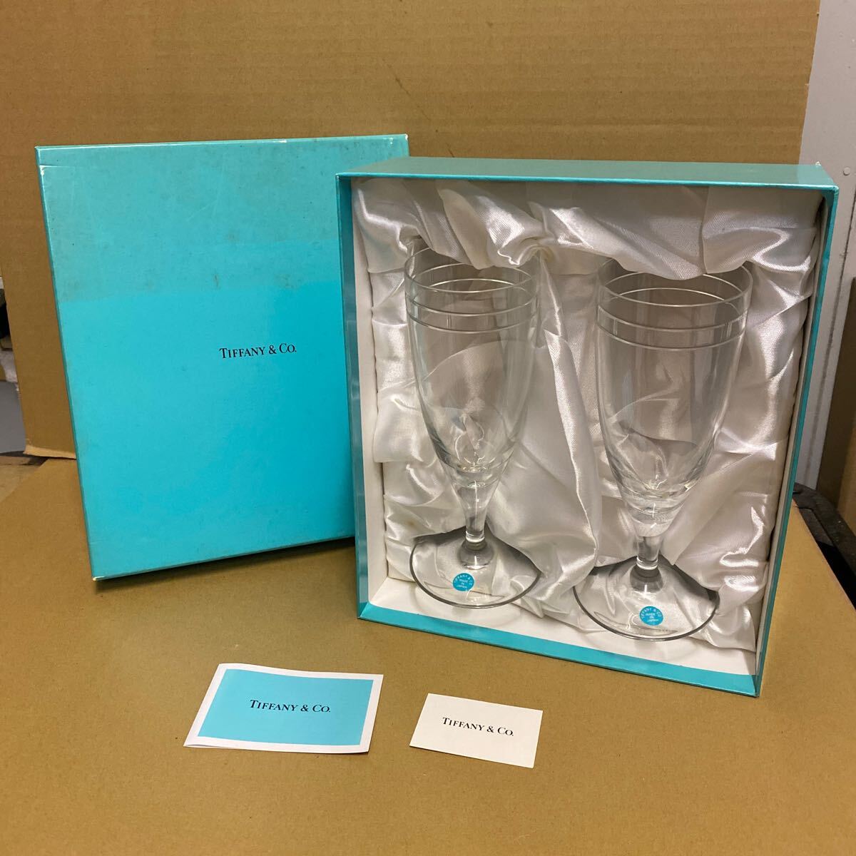 ○未使用 ティファニー ペア シャンパングラス Tiffany ○未使用 ティファニー ペア シャンパングラス Tiffany