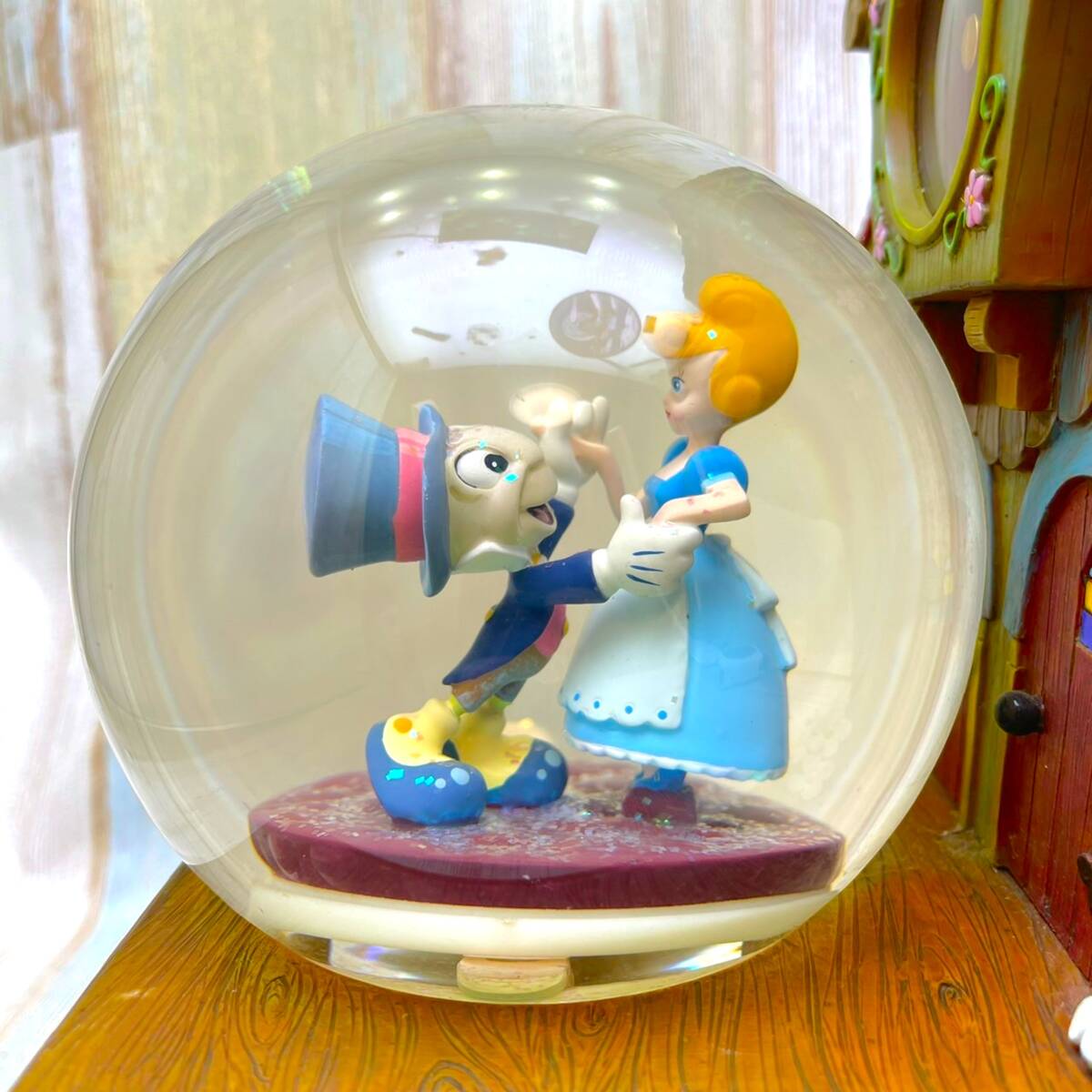 激レア★ピノキオ ジミニー・クリケット 置時計 スノーグローブ Yahoo!オークション - 激レア ピノキオ Pinocchio ジミニー
