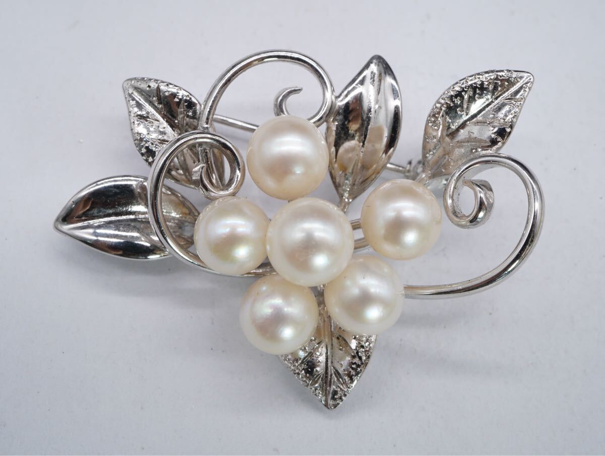 84 sterling SILVER シルバー 本真珠 パール ブローチ 84 sterling SILVER シルバー 本真珠 パール ブローチ