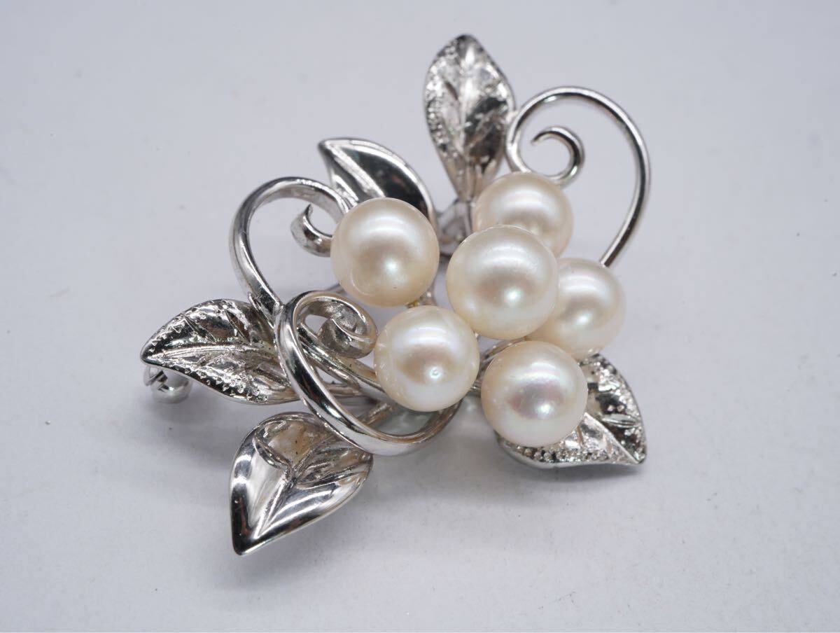 84 sterling SILVER シルバー 本真珠 パール ブローチ 84 sterling SILVER シルバー 本真珠 パール ブローチ