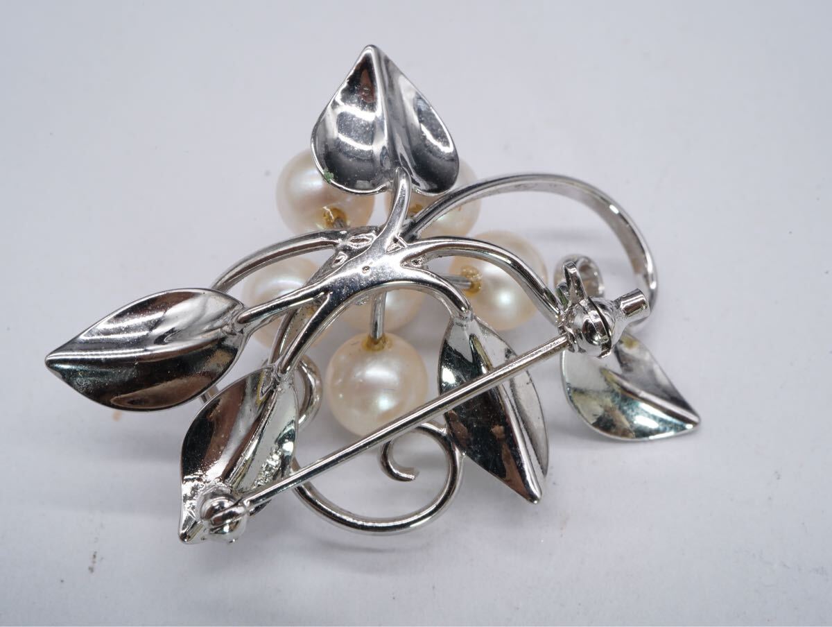 84 sterling SILVER シルバー 本真珠 パール ブローチ 84 sterling SILVER シルバー 本真珠 パール ブローチ