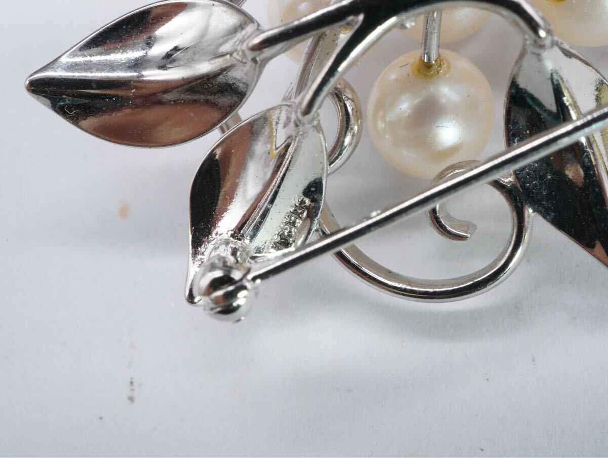 84 sterling SILVER シルバー 本真珠 パール ブローチ 84 sterling SILVER シルバー 本真珠 パール ブローチ