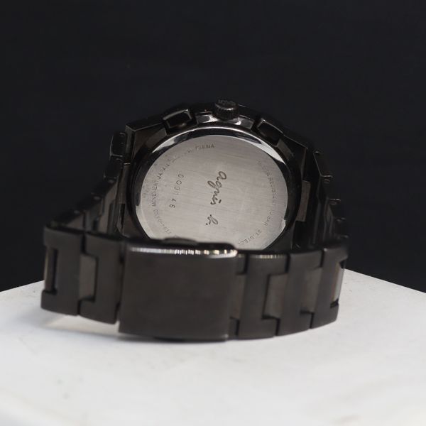 1円 稼動 QZ 良品 アニエスベー 7T94-0AX0 黒文字盤 クロノ 1円 稼動 QZ 良品 アニエスベー 7T94-0AX0 黒文字盤 クロノ