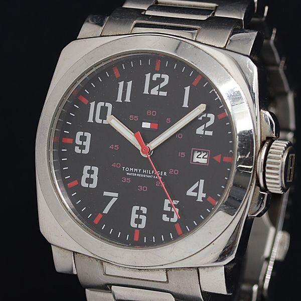 1 jpy operation Tommy Hilfiger QZ black face Date TH.55.1.14.0723 men's wristwatch OGH 2011000 9BJY