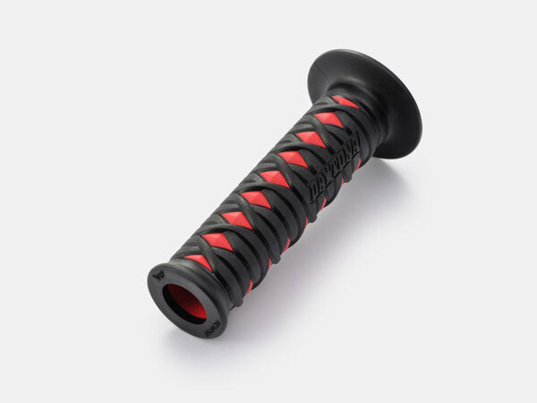 デイトナ DAYTONA GRIPPY GRIP グリッピーグリップ 【GG-D-KATANA】 ブラック×レッド 125mm エンド貫通 97482_画像1