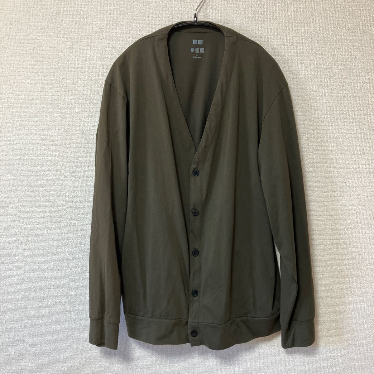 UNIQLO エアリズム UVカット カーディガン　OLIVE Lサイズ