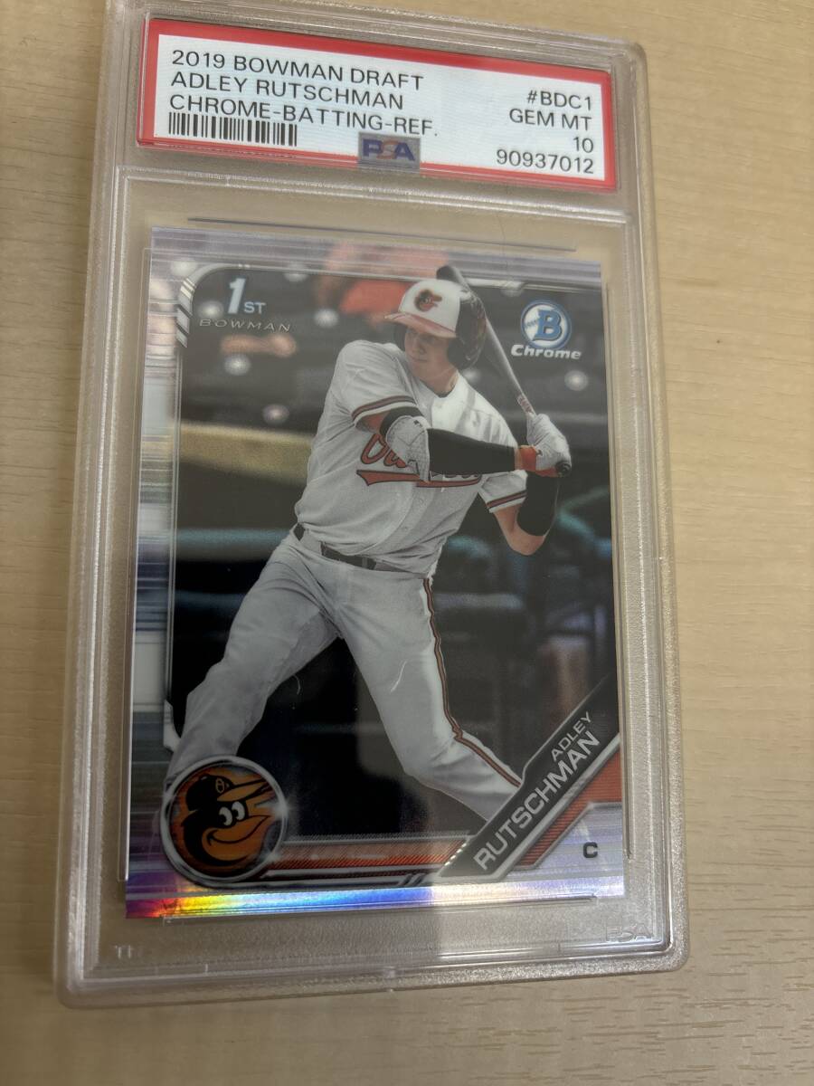 PSA10 2019 BOWMAN DRAFT 1st base refractor ADLEY RUTSCHMAN ORIOLES