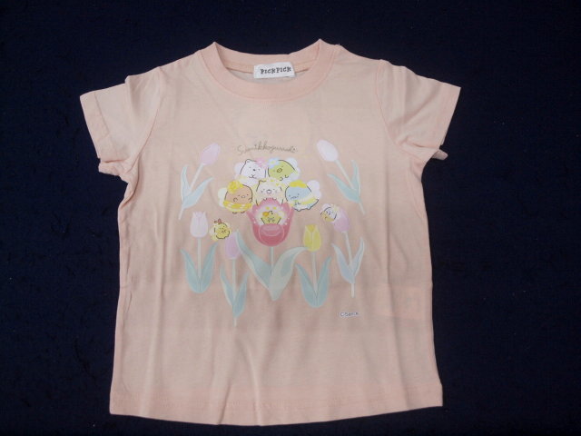 新品TL8805-1　90　すみっコぐらし　半袖Tシャツ　ライトピンク?。ē欹咯`パック発送）