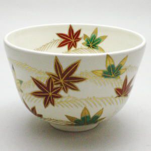 茶道具 抹茶茶碗 仁清写 竜田川 立田川 相模竜泉作 茶道