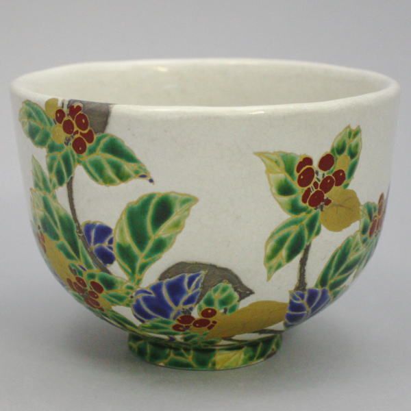 茶道具 抹茶茶碗 乾山写し 雪笹 陽炎園 岩崎新定作 茶道 茶道具 抹茶茶碗 乾山写し 雪笹 陽炎園 岩崎新定作 茶道
