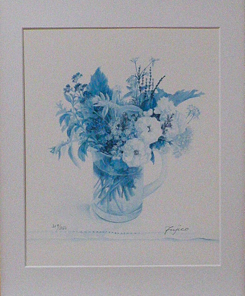 橋本 不二子 花瓶の花 607/800 絵画|美術品・アンティーク 橋本 不二子 花瓶の花 607/800 絵画|美術品・アンティーク