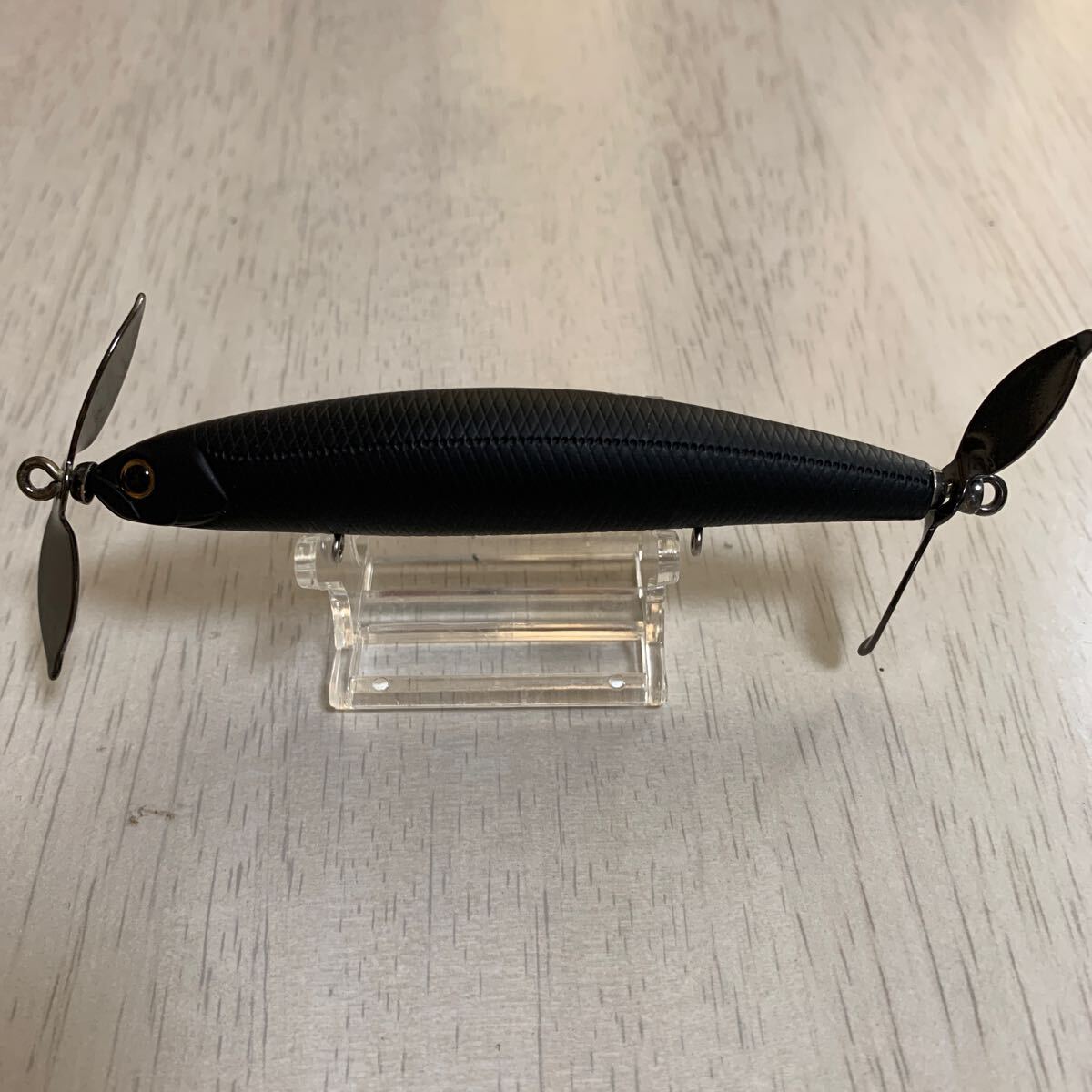 X★美品TIEMCO×HIYOKO BRAND PROP PEPPER ティムコ×ヒヨコブランド プロップペッパー「ボーンマットブラック」スイッシャー