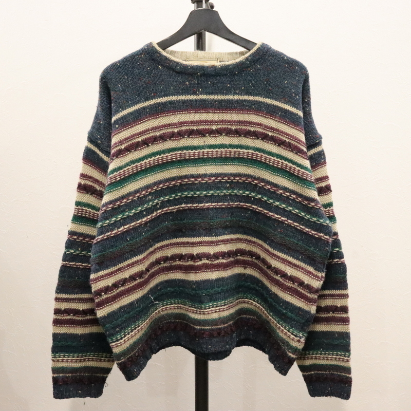 J614 80sビンテージ NR AUTHENTIC ウールニットセーター 1980 J614 80sビンテージ NR AUTHENTIC ウールニットセーター 1980