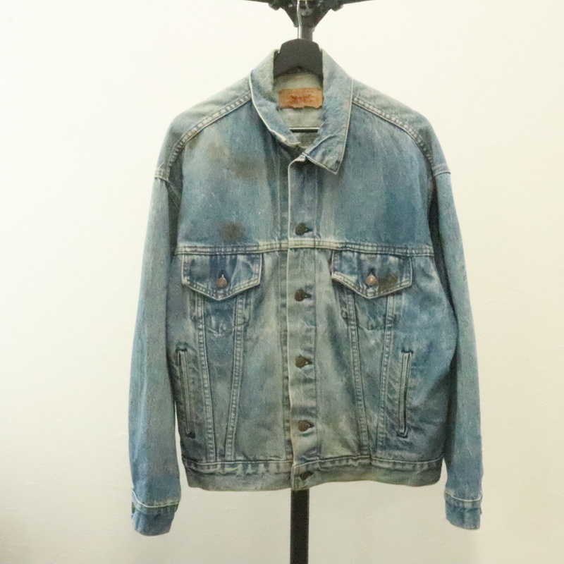 N678 80sビンテージ リーバイス Levis デニムジャケット USA製■1980年代製 表記Lサイズ 青 ブルー Gジャン 70507 アメカジ 古着 激安