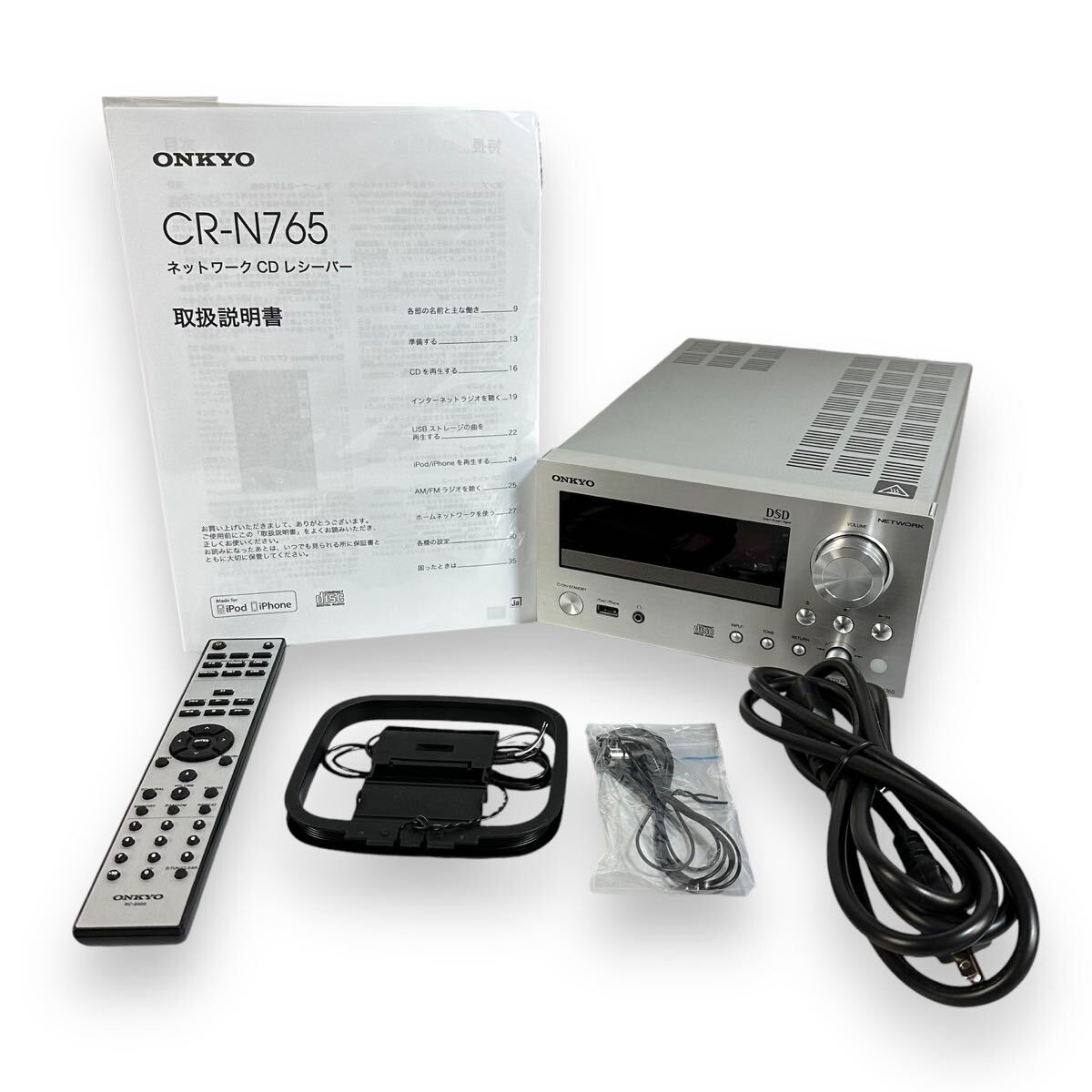 中古美品】 ONKYO ネットワークCDレシーバー CR-N765 付属品一部 中古美品】 ONKYO ネットワークCDレシーバー CR-N765 付属品一部