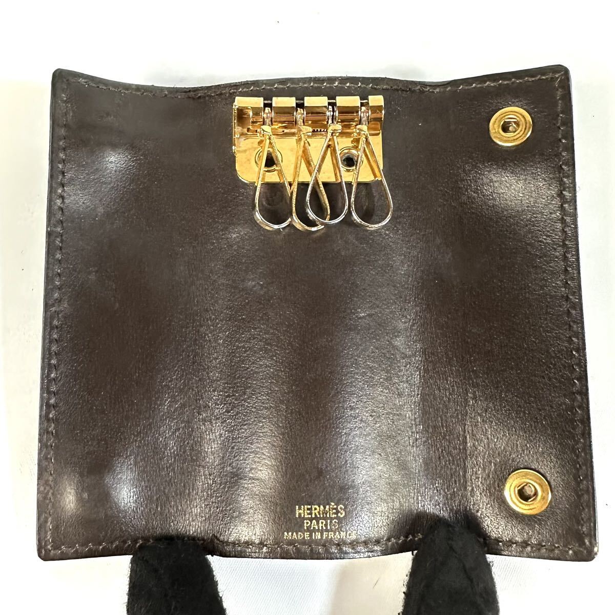 美品】HERMES エルメス セリエ エテュイクレ4 4連キーケース W 美品】HERMES エルメス セリエ エテュイクレ4 4連キーケース W